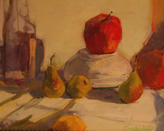apple on bowl