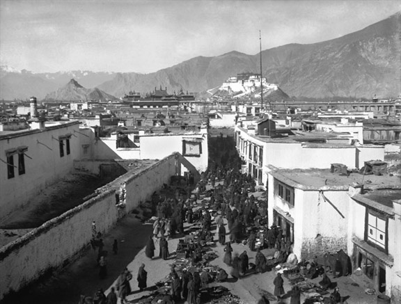View of Barkor and Potala, c. 1940